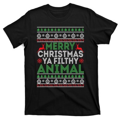 Merry Xmas ya-filthy animal funny christmas pajama T-Shirt