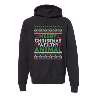 Merry Xmas ya-filthy animal funny christmas pajama Premium Hoodie