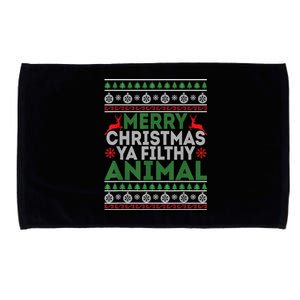 Merry Xmas ya-filthy animal funny christmas pajama Microfiber Hand Towel