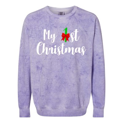 My 1st Christmas Colorblast Crewneck Sweatshirt