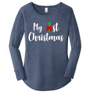 My 1st Christmas Women's Perfect Tri Tunic Long Sleeve Shirt