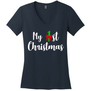 My 1st Christmas Women's V-Neck T-Shirt