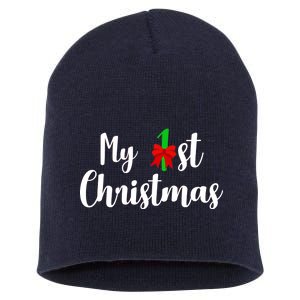 My 1st Christmas Short Acrylic Beanie