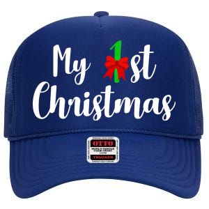 My 1st Christmas High Crown Mesh Back Trucker Hat