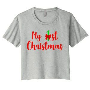 My 1st Christmas Women's Crop Top Tee