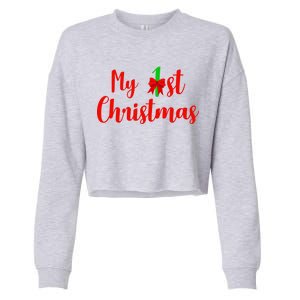 My 1st Christmas Cropped Pullover Crew