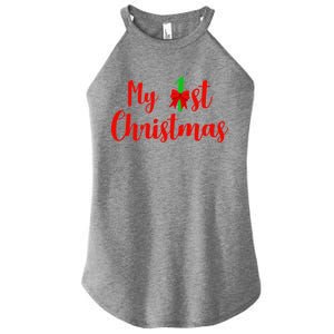 My 1st Christmas Women's Perfect Tri Rocker Tank