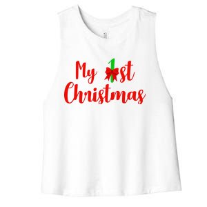 My 1st Christmas Women's Racerback Cropped Tank