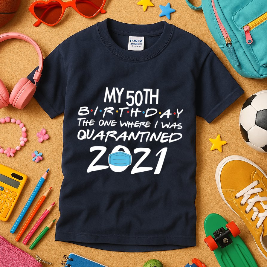 My 50th Birthday Quarantined 2021 Kids T-Shirt