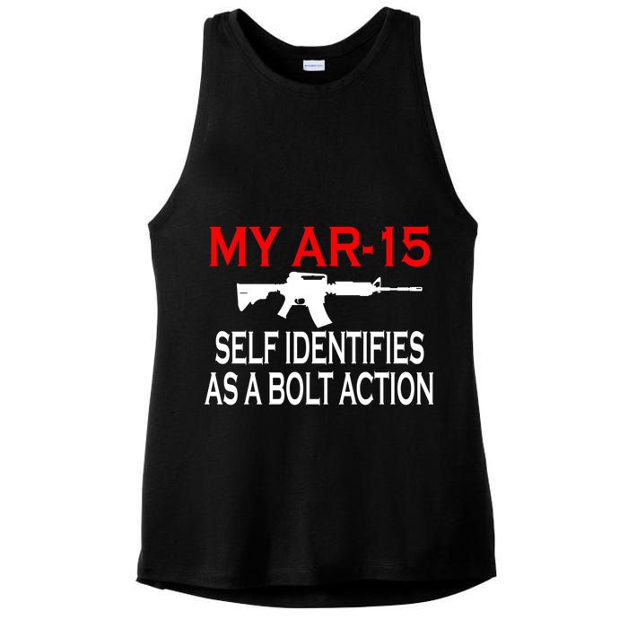 My AR-15 Self Identifies As A Bolt Action Ladies PosiCharge Tri-Blend Wicking Tank