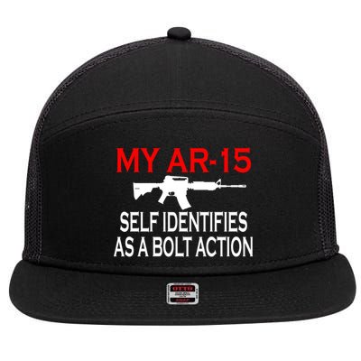 My AR-15 Self Identifies As A Bolt Action 7 Panel Mesh Trucker Snapback Hat