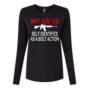 My AR-15 Self Identifies As A Bolt Action Womens Cotton Relaxed Long Sleeve T-Shirt