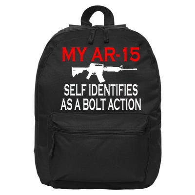 My AR-15 Self Identifies As A Bolt Action 16 in Basic Backpack