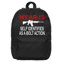 My AR-15 Self Identifies As A Bolt Action 16 in Basic Backpack