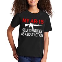 My AR-15 Self Identifies As A Bolt Action Kids T-Shirt
