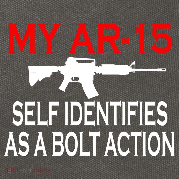 My AR-15 Self Identifies As A Bolt Action Cotton Canvas Backpack