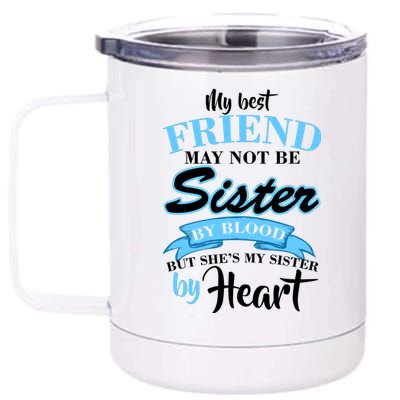 My Best Friend May Not Be Sister By Blood But By Heart 12 oz Stainless Steel Tumbler Cup