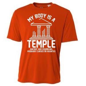 My Body Is A Temple Ancient Crumbling Probably Cursed Haunted Cooling Performance Crew T-Shirt