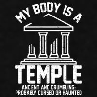 My Body Is A Temple Ancient Crumbling Probably Cursed Haunted Ladies PosiCharge Tri-Blend Wicking Tank