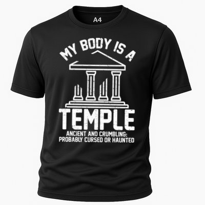 My Body Is A Temple Ancient Crumbling Probably Cursed Haunted Performance Shirt