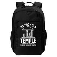 My Body Is A Temple Ancient Crumbling Probably Cursed Haunted Backpack