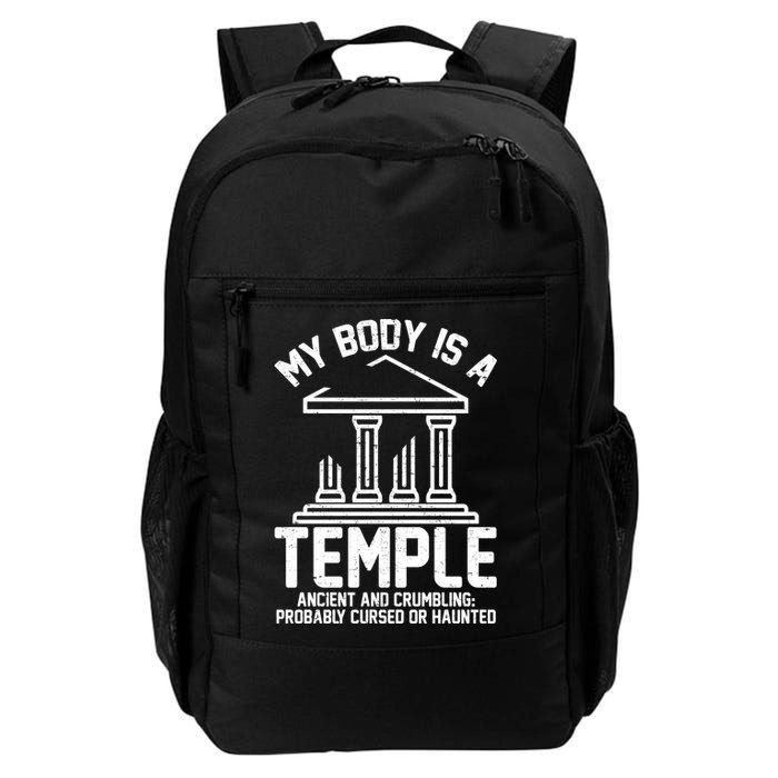 My Body Is A Temple Ancient Crumbling Probably Cursed Haunted Backpack