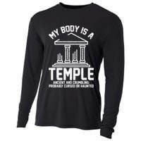 My Body Is A Temple Ancient Crumbling Probably Cursed Haunted Cooling Performance Long Sleeve Crew