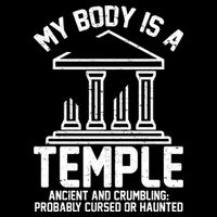 My Body Is A Temple Ancient Crumbling Probably Cursed Haunted Wool Snapback Cap