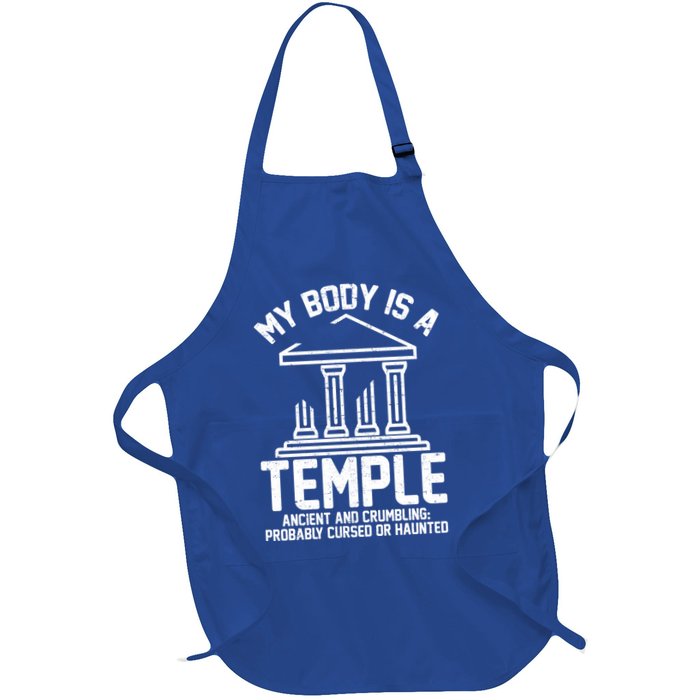My Body Is A Temple Ancient Crumbling Probably Cursed Haunted Apron