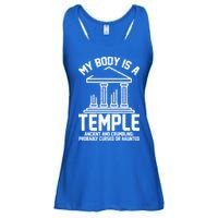 My Body Is A Temple Ancient Crumbling Probably Cursed Haunted Ladies Essential Flowy Tank