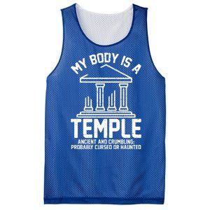 My Body Is A Temple Ancient Crumbling Probably Cursed Haunted Mesh Reversible Basketball Jersey Tank