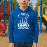 My Body Is A Temple Ancient Crumbling Probably Cursed Haunted Kids Hoodie