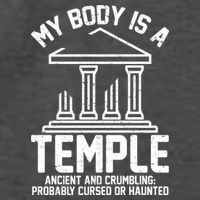My Body Is A Temple Ancient Crumbling Probably Cursed Haunted Vector Backpack