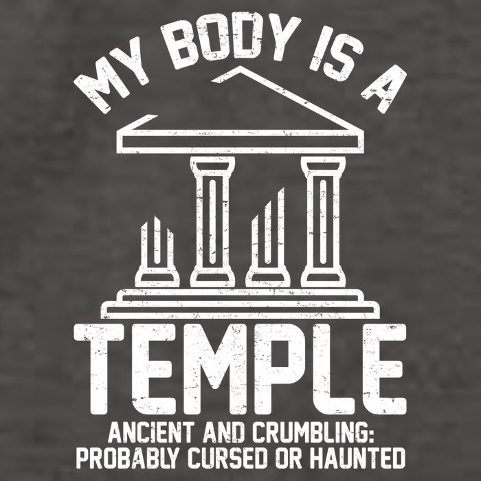 My Body Is A Temple Ancient Crumbling Probably Cursed Haunted Vector Backpack