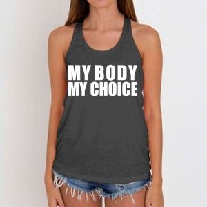 My Body My Choice Anti Donald Trump Women's Knotted Racerback Tank