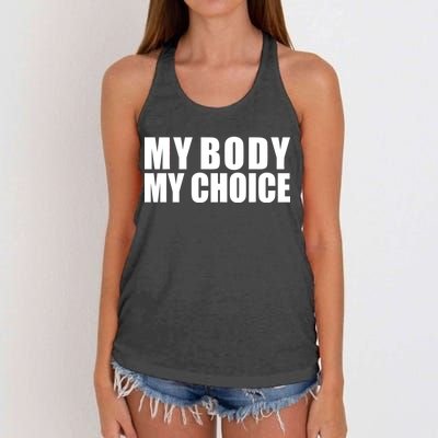 My Body My Choice Anti Donald Trump Women's Knotted Racerback Tank