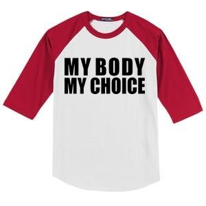 My Body My Choice Anti Donald Trump Kids Colorblock Raglan Jersey