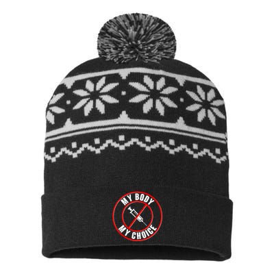 My Body My Choice Anti Vaccine USA-Made Snowflake Beanie