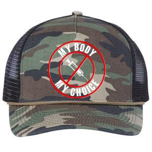 My Body My Choice Anti Vaccine Retro Rope Trucker Hat Cap