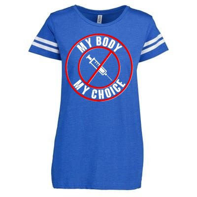 My Body My Choice Anti Vaccine Enza Ladies Jersey Football T-Shirt