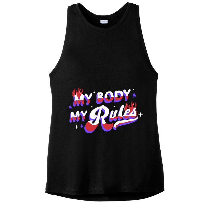My Body My Rules Ladies PosiCharge Tri-Blend Wicking Tank