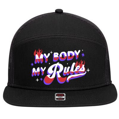 My Body My Rules 7 Panel Mesh Trucker Snapback Hat