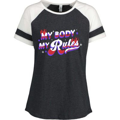 My Body My Rules Enza Ladies Jersey Colorblock Tee