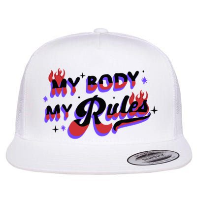 My Body My Rules Flat Bill Trucker Hat