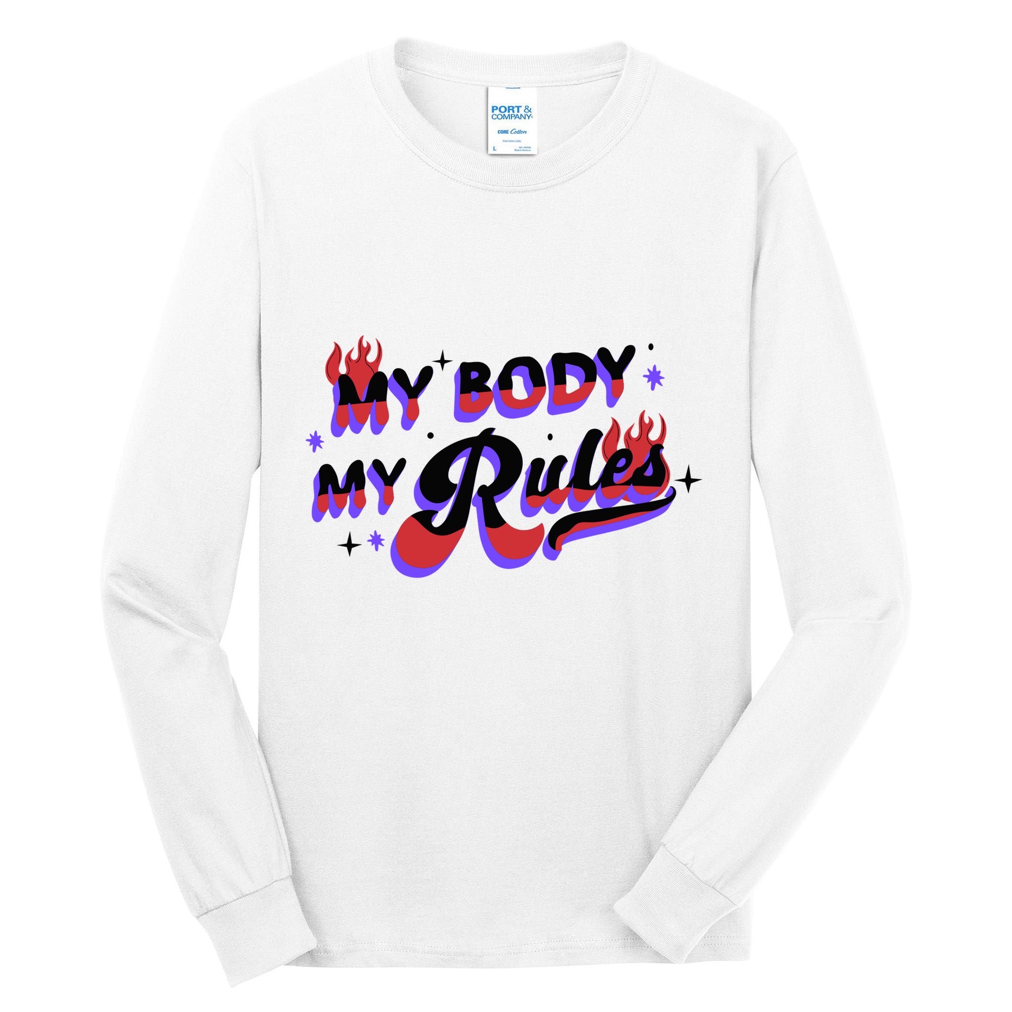 My Body My Rules Tall Long Sleeve T-Shirt