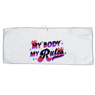 My Body My Rules Large Microfiber Waffle Golf Towel