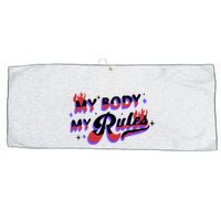 My Body My Rules Large Microfiber Waffle Golf Towel