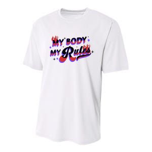 My Body My Rules Youth Performance Sprint T-Shirt