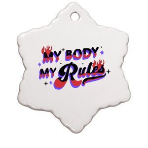 My Body My Rules Ceramic Star Ornament