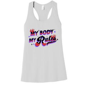 My Body My Rules Women's Racerback Tank